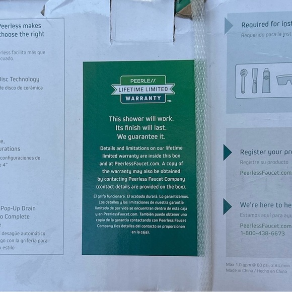 Peerless west Chester two center set bathroom faucet rubbed bronze - Picture 4 of 6